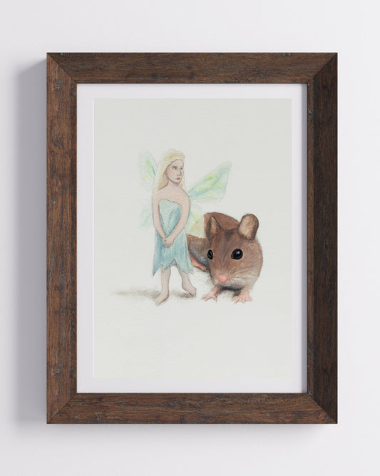 'Fairy and Mouse' Fine Art Print