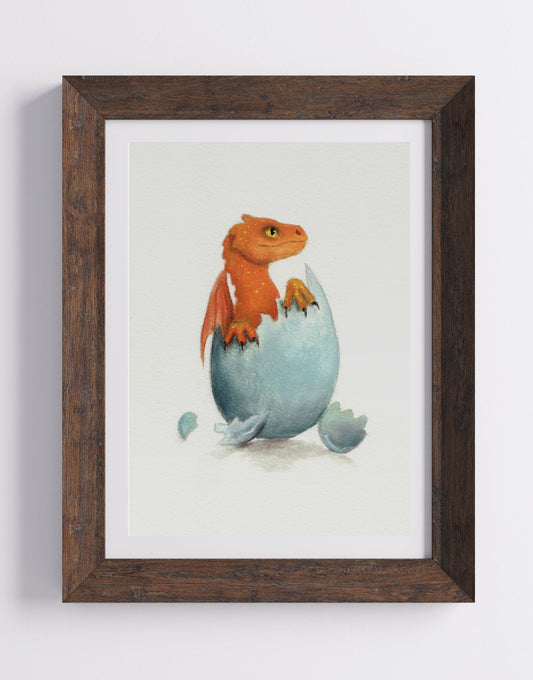 'Hatching Baby Dragon' Fine Art Print