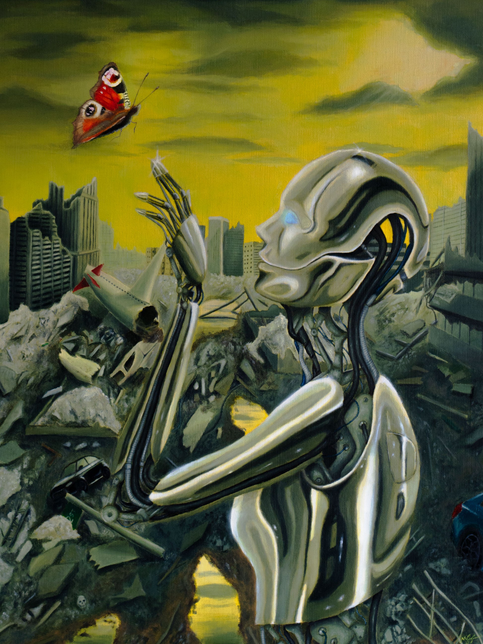 2100 AD art print - sc--fi robot 